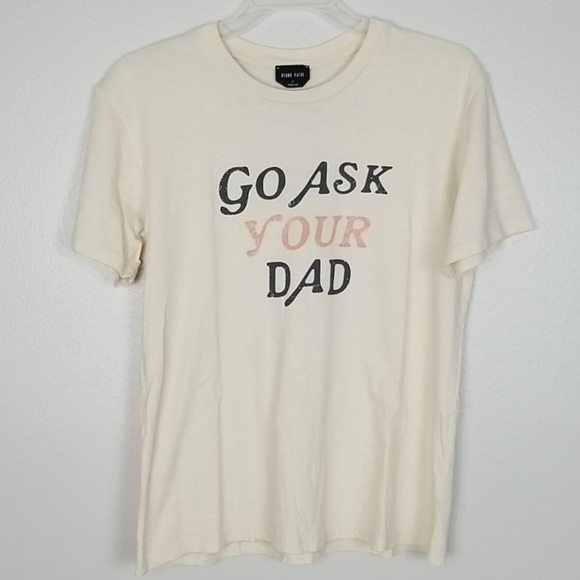 PAIGE Go Ask Your Dad Graphic Tee Small Luxe Soft Cotton SZ SMALL NWT - Picture 9 of 13